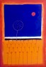 Ein Ballon über den Wänden, 2020 tecnica mista su tela 100x70 cm Collezione privata Verona