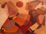 DONNA E CAVALLO  1971 CM 60X80 olio e acrilico su tela Collezione privata, Italia