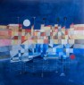 COMPLEMENTARY SYMMETRY 2022 tecnica mista su tela 100x100 cm