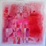 LOVE IS HERE TO STAY 2017 tecnica mista su tela 80x80 cm Collezione privata Verona