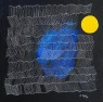 INTERFERENZA BLU 2026 tecnica mista su tela 50x50 cm