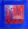 INFUOCATO TRAMONTO 2020 tecnica mista su tela 80x80 cm