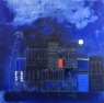 IL RESPIRO DELLA NOTTE 2019 tecnica mista su tela 80x80 cm