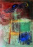 NEL CARBONE DELLA SERA  1997 CM70X50 tecnica mista su tela  Collezione privata, Stati Uniti