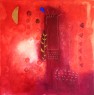 GIARDINO DEGLI ARANCI 2019 tecnica mista su tela 80x80 cm