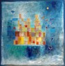 CANTO IL GIORNO E LA LUNA, IL MARE E IL TEMPO 2010  CM 115X115 tecnica mista su tela collezione privata Chicago (USA) 