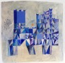 FEELING BLUE 2019 tecnica mista su tela 80x80 cm